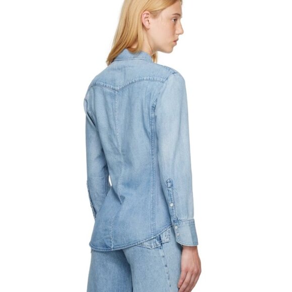 NWT -  Rag & Bone Women's Wyatt Shirt in Vintage Blue - Size XS - Picture 3 of 13